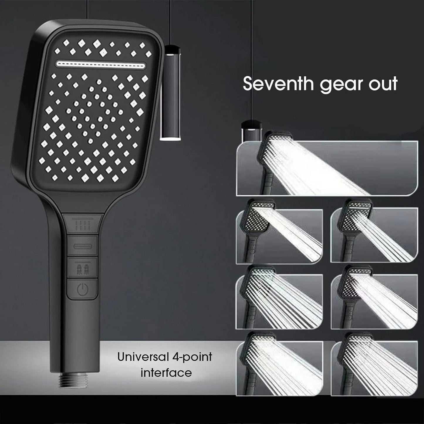 Square Hand Shower for Bathroom Without Hose Pipe